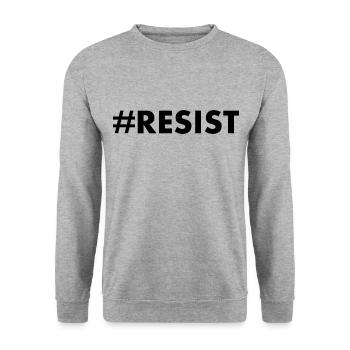 Resist - Unisex Sweatshirt - salt & pepper - Front - Alina (178cm) & Michal (187cm)