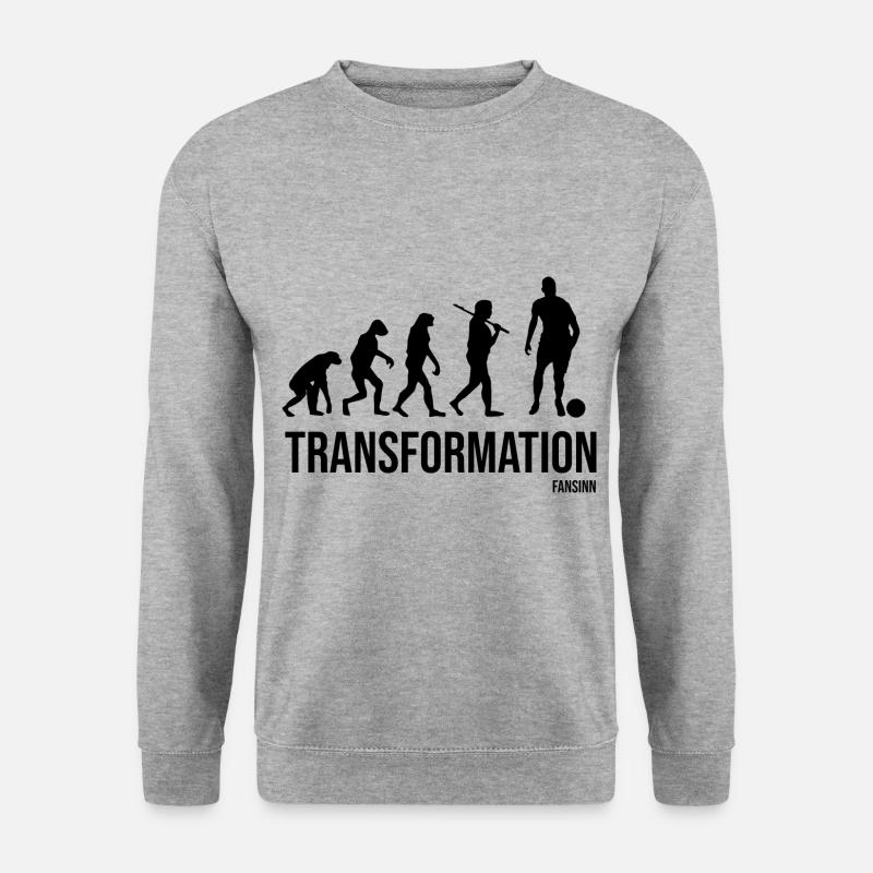 Fußball - Unisex Pullover - Weißgrau meliert