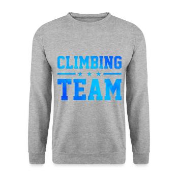 Climbing Team Climbing Bouldering Rock Climber Mou - Unisex Pullover - Weißgrau meliert - Vorne - Alina (178cm) & Michal (187cm)