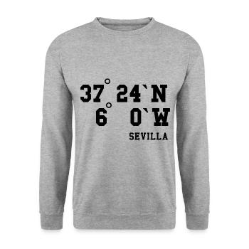Seville Andalusia Spain Holiday Idea - Unisex Sweatshirt - salt & pepper - Front - Alina (178cm) & Michal (187cm)