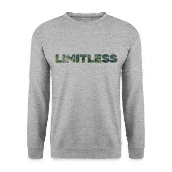 Limitless Adventure Mindset Bold Statement - Unisex Pullover - Weißgrau meliert - Vorne - Alina (178cm) & Michal (187cm)