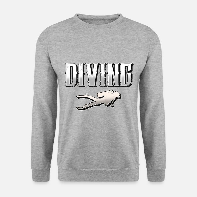Taucher Tauchen - Unisex Pullover - Weißgrau meliert