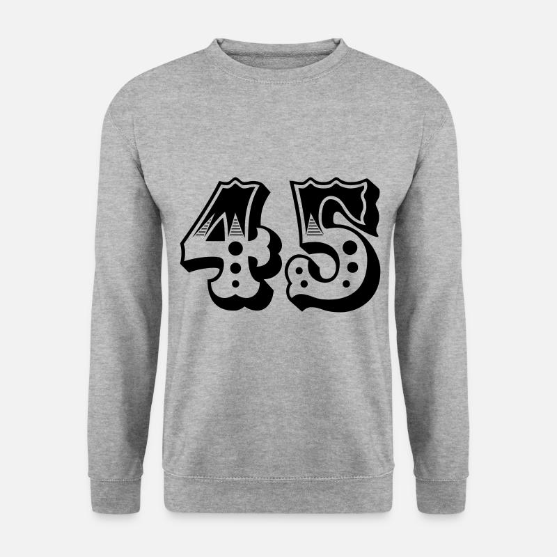 45 - Number - Number - Unisex Sweatshirt - salt & pepper