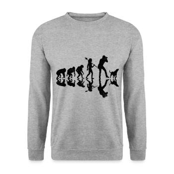 Dog Lover Photography Evolution Photographer Dogs - Unisex Sweatshirt - salt & pepper - Front - Alina (178cm) & Michal (187cm)