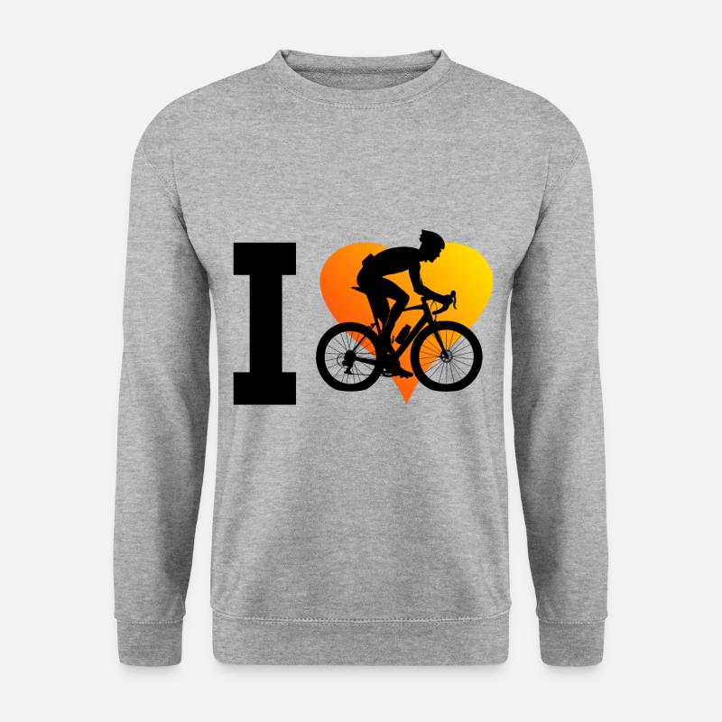 Damen Rennradfahren Rennradfahrer Rennrad - Unisex Pullover - Weißgrau meliert