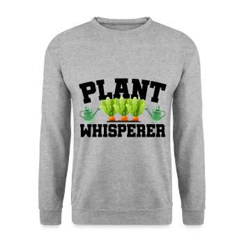 Plant Whisperer Gardener Gardening Horticulture Ga - Unisex Pullover - Weißgrau meliert - Vorne - Alina (178cm) & Michal (187cm)