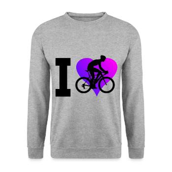 Vélo de route pour femmes Vélo de route Vélo de route Vélo de route - Sweat-shirt Unisexe - gris chiné - Devant - Alina (178cm) & Michal (187cm)
