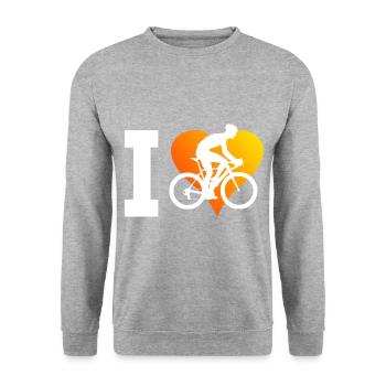 Vélo de route Vélo de route Vélo de route Vélo de route pour femmes - Sweat-shirt Unisexe - gris chiné - Devant - Alina (178cm) & Michal (187cm)