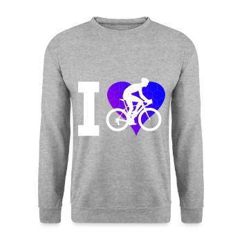 Vélo de route pour femmes Vélo de route Cycliste de route Cyclisme sur route - Sweat-shirt Unisexe - gris chiné - Devant - Alina (178cm) & Michal (187cm)