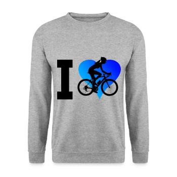 Cycling Mountain Bike Cyclists Cycling - Unisex Sweatshirt - salt & pepper - Front - Alina (178cm) & Michal (187cm)