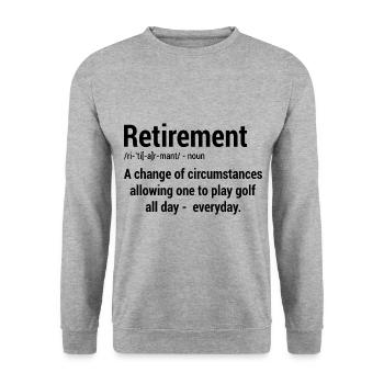 Retirement Definition Noun Golf Player Golfing Put - Unisex Pullover - Weißgrau meliert - Vorne - Alina (178cm) & Michal (187cm)