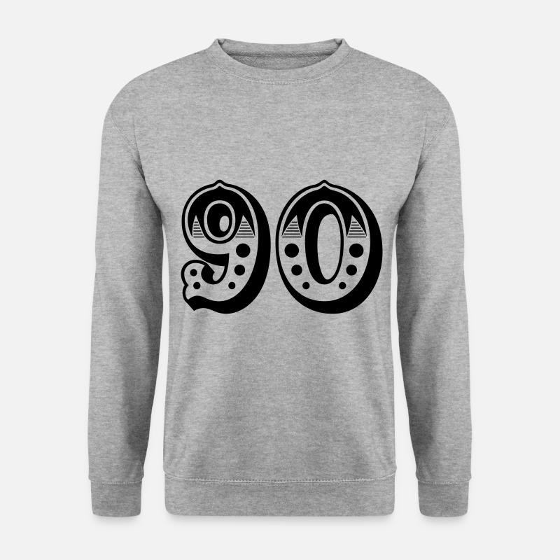 90 - Number - Number - Unisex Sweatshirt - salt & pepper