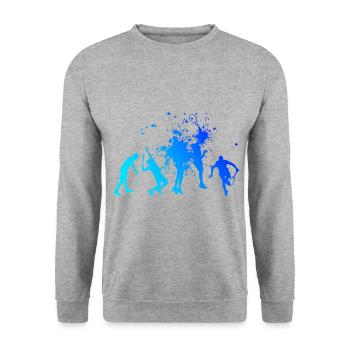 Playing Tennis Playing Tennis Players - Unisex Sweatshirt - salt & pepper - Front - Alina (178cm) & Michal (187cm)