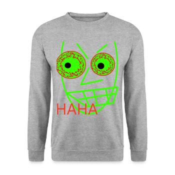 Drôle de sort pour les jeunes cadeaux enfants - Sweat-shirt Unisexe - gris chiné - Devant - Alina (178cm) & Michal (187cm)