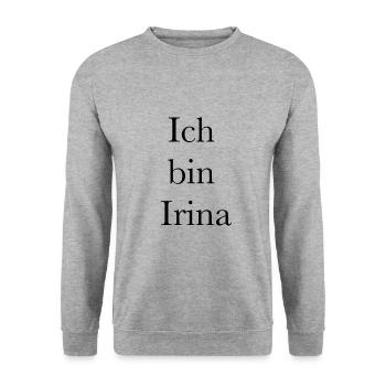 Irina - Unisex Pullover - Weißgrau meliert - Vorne - Alina (178cm) & Michal (187cm)