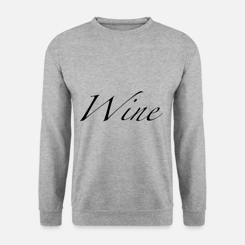 Wein Alkohol cooler Spruch - Unisex Pullover - Weißgrau meliert