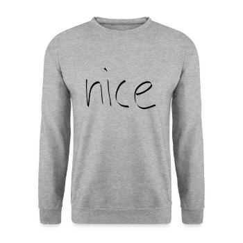 agréable - Sweat-shirt Unisexe - gris chiné - Devant - Alina (178cm) & Michal (187cm)