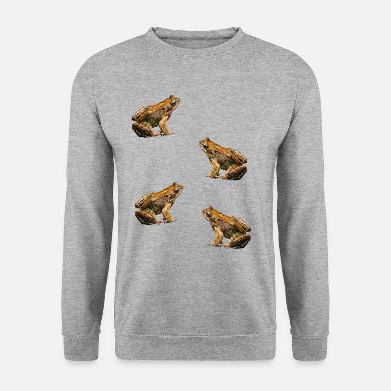 Kröte - Unisex Pullover - Weißgrau meliert