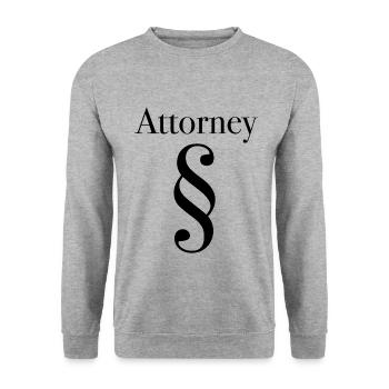 Attorney - Unisex Sweatshirt - salt & pepper - Front - Alina (178cm) & Michal (187cm)