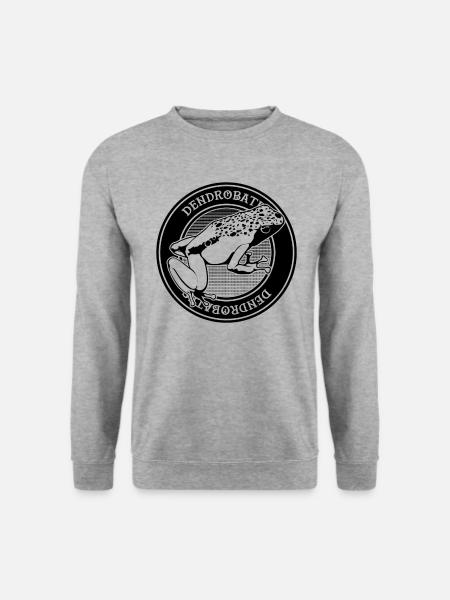 Dart Frosch Tattoo Stil Dendrobates Tinctorius - Unisex Pullover - Weißgrau meliert