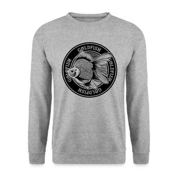 Goldfischbesitzer Tattoo Style Tropisches Fischaquarium - Unisex Pullover - Weißgrau meliert - Vorne - Alina (178cm) & Michal (187cm)
