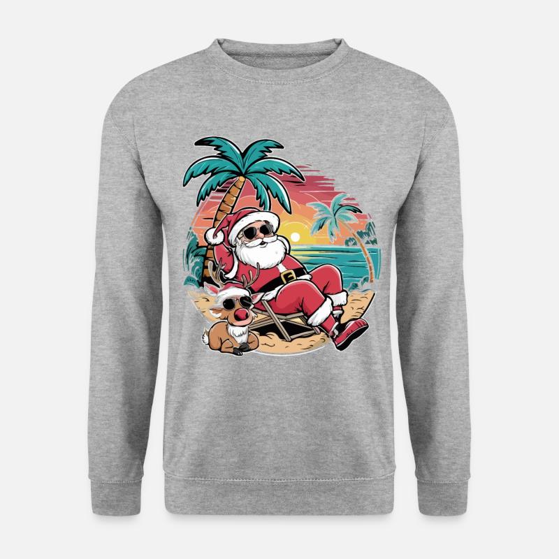 Weihnachten im Juli - Unisex Pullover - Weißgrau meliert