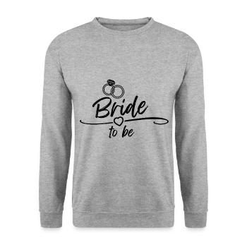 Bride to be - Junggesselnabschied - Unisex Pullover - Weißgrau meliert - Vorne - Alina (178cm) & Michal (187cm)