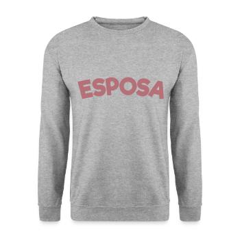 Esposa Cool Wife To Be Bride Couple Wedding Gift - Unisex Sweatshirt - salt & pepper - Front - Alina (178cm) & Michal (187cm)