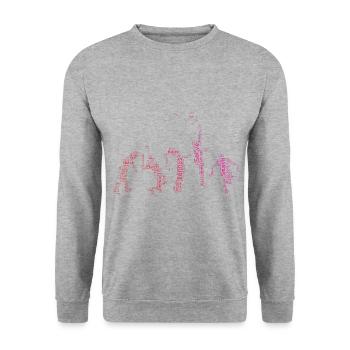 Tennis Tennis Femmes Joueurs de tennis Hommes - Sweat-shirt Unisexe - gris chiné - Devant - Alina (178cm) & Michal (187cm)