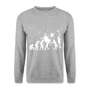 Raquette de padel pour hommes pour femmes Raquette de padel - Sweat-shirt Unisexe - gris chiné - Devant - Alina (178cm) & Michal (187cm)