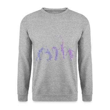 Les joueurs de tennis jouent au tennis Tennis Femmes Jeux de tennis - Sweat-shirt Unisexe - gris chiné - Devant - Alina (178cm) & Michal (187cm)