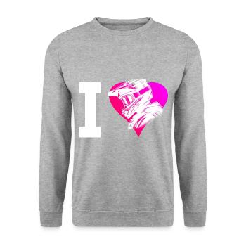 Cyclistes Hommes Cyclisme VTT - Sweat-shirt Unisexe - gris chiné - Devant - Alina (178cm) & Michal (187cm)