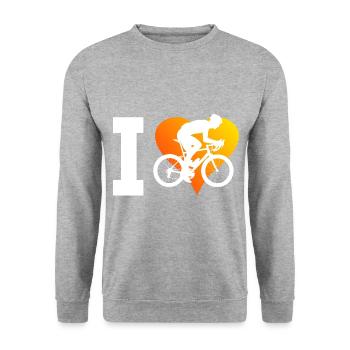 Vélo de route Cyclisme de route Femmes Hommes Cyclistes sur route - Sweat-shirt Unisexe - gris chiné - Devant - Alina (178cm) & Michal (187cm)