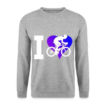 Road Bike Road Bike Road Bike Men Women Road Bike - Unisex Sweatshirt - salt & pepper - Front - Alina (178cm) & Michal (187cm)