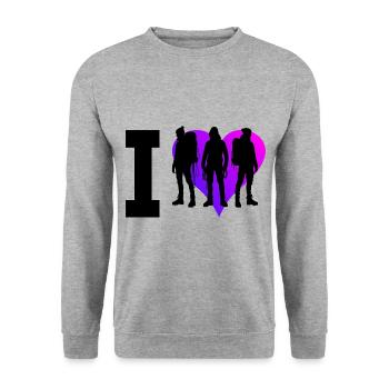 Escalade de bloc Grimpeur Escalade Hommes - Sweat-shirt Unisexe - gris chiné - Devant - Alina (178cm) & Michal (187cm)