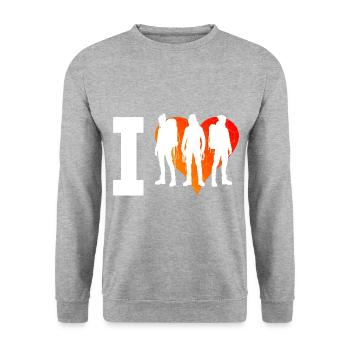 Climbing Climber Boulder Bouldering Climbing - Unisex Sweatshirt - salt & pepper - Front - Alina (178cm) & Michal (187cm)