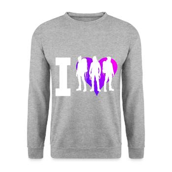 Climber Climber Bouldering Women Bouldering - Unisex Sweatshirt - salt & pepper - Front - Alina (178cm) & Michal (187cm)