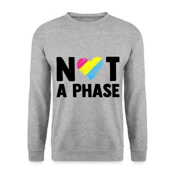 Not A Phase Gay Bisexual Pride Rainbow Lgbtq Diver - Unisex Pullover - Weißgrau meliert - Vorne - Alina (178cm) & Michal (187cm)