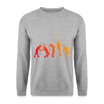 Tennis Femmes Joueurs de tennis Tennis Hommes - Sweat-shirt Unisexe - gris chiné - Devant - Alina (178cm) & Michal (187cm)