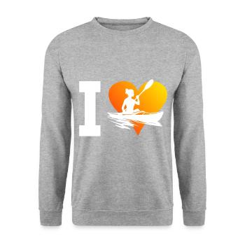 Kayak Hommes Kayak Kayak Canoë Femmes - Sweat-shirt Unisexe - gris chiné - Devant - Alina (178cm) & Michal (187cm)