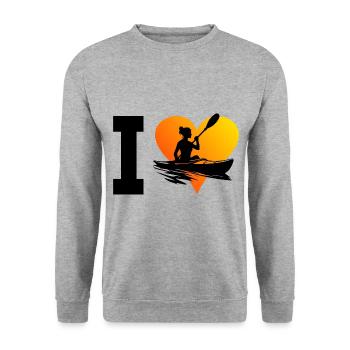 Kayak Canoë Kayak Femme Kayak Homme - Sweat-shirt Unisexe - gris chiné - Devant - Alina (178cm) & Michal (187cm)