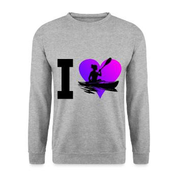 Kayak Kayak Femme Canoë Kayak Homme - Sweat-shirt Unisexe - gris chiné - Devant - Alina (178cm) & Michal (187cm)