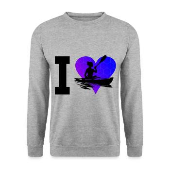 Canoë Kayak Hommes Femmes Kayak Kayak - Sweat-shirt Unisexe - gris chiné - Devant - Alina (178cm) & Michal (187cm)