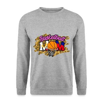 Philippines Mother Flag Basketball I Gift - Unisex Sweatshirt - salt & pepper - Front - Alina (178cm) & Michal (187cm)