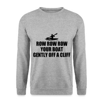 Row Row Row Your Boat Gently Of A Cliff Rower Padd - Unisex Pullover - Weißgrau meliert - Vorne - Alina (178cm) & Michal (187cm)