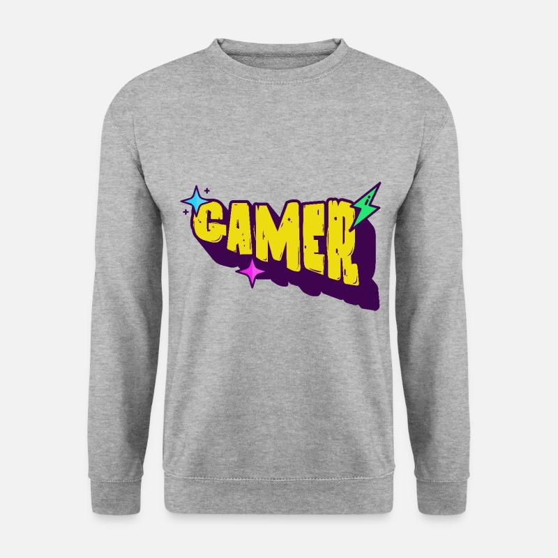 Gamer Gaming - Unisex Pullover - Weißgrau meliert