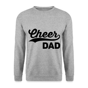 Cheer Dad The Only Thing I Flip Is My Wallet Gymna - Unisex Pullover - Weißgrau meliert - Vorne - Alina (178cm) & Michal (187cm)