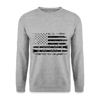 Oboe Player Oboe Basoonist Marching Band Instrumen - Unisex Sweatshirt - salt & pepper - Front - Alina (178cm) & Michal (187cm)
