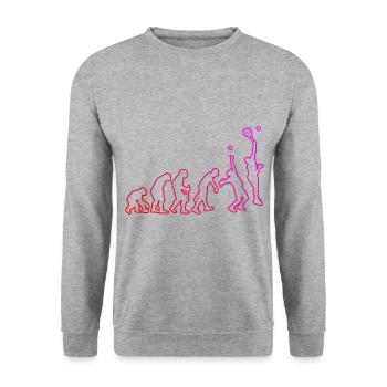 Paddle Tennis Paddeltennis Paddle Court Paddle - Unisex Sweatshirt - salt & pepper - Front - Alina (178cm) & Michal (187cm)