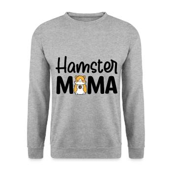 Hamster Mama Animal Lover Pet Owner Rodents Hamste - Unisex Pullover - Weißgrau meliert - Vorne - Alina (178cm) & Michal (187cm)